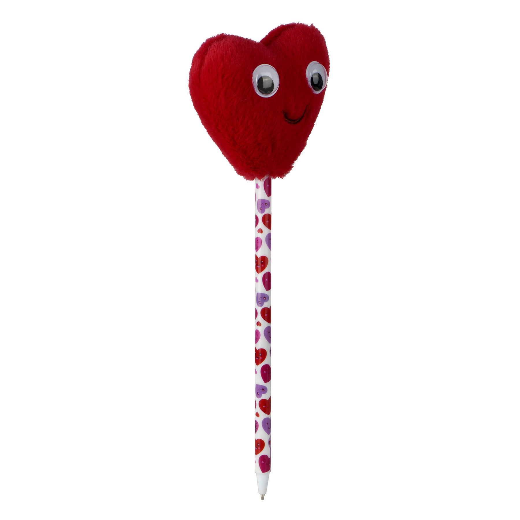 slide 2 of 2, 9.5" Red Heart Pom Pom Novelty Pen By Creatology, 9.5 in