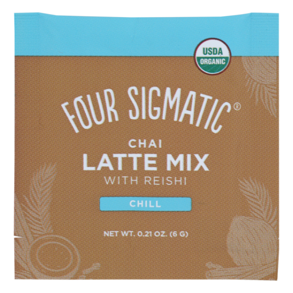 slide 1 of 1, Four Sigmatic Latte Chai Turkey Tail Reishi Packet, 1 ct