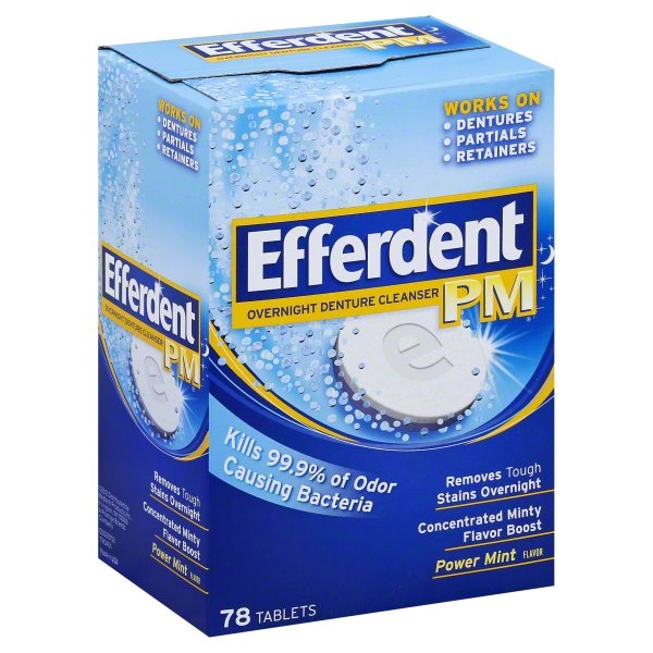 slide 1 of 4, Efferdent Denture Cleanser 78 ea, 78 ct