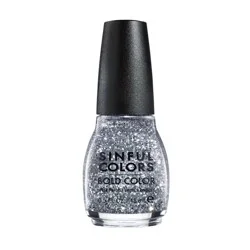 Sinful Colors Bold Color Nail Polish - Queen of Beauty Silver - 0.5 fl oz