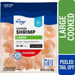 Kroger Tail Off Peeled & Deveined Large Cooked Shrimp