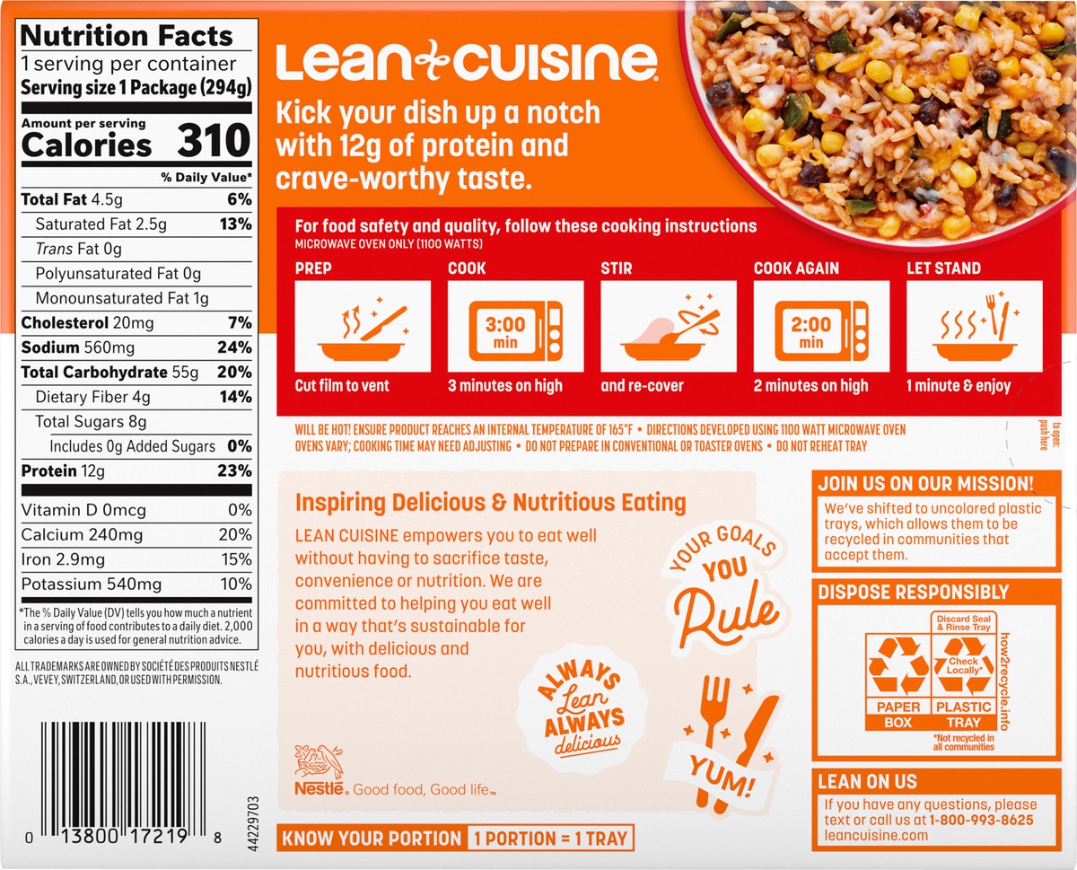 slide 4 of 9, Lean Cuisine Favorites Santa Fe-Style Rice & Beans Frozen Meal, 10.375 oz