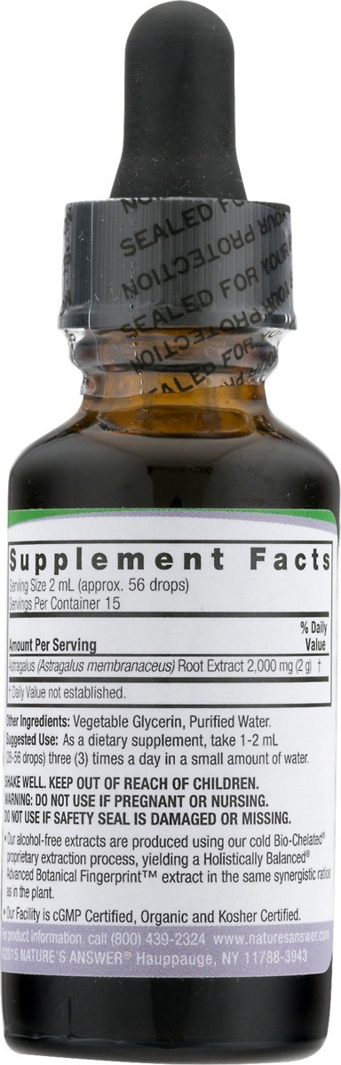 slide 7 of 9, Nature's Answer 2000 mg Immune Support Astragalus Root Fluid Extract 1 fl oz, 1 fl oz