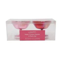 Holiday Home Heart Coupe Glasses Set