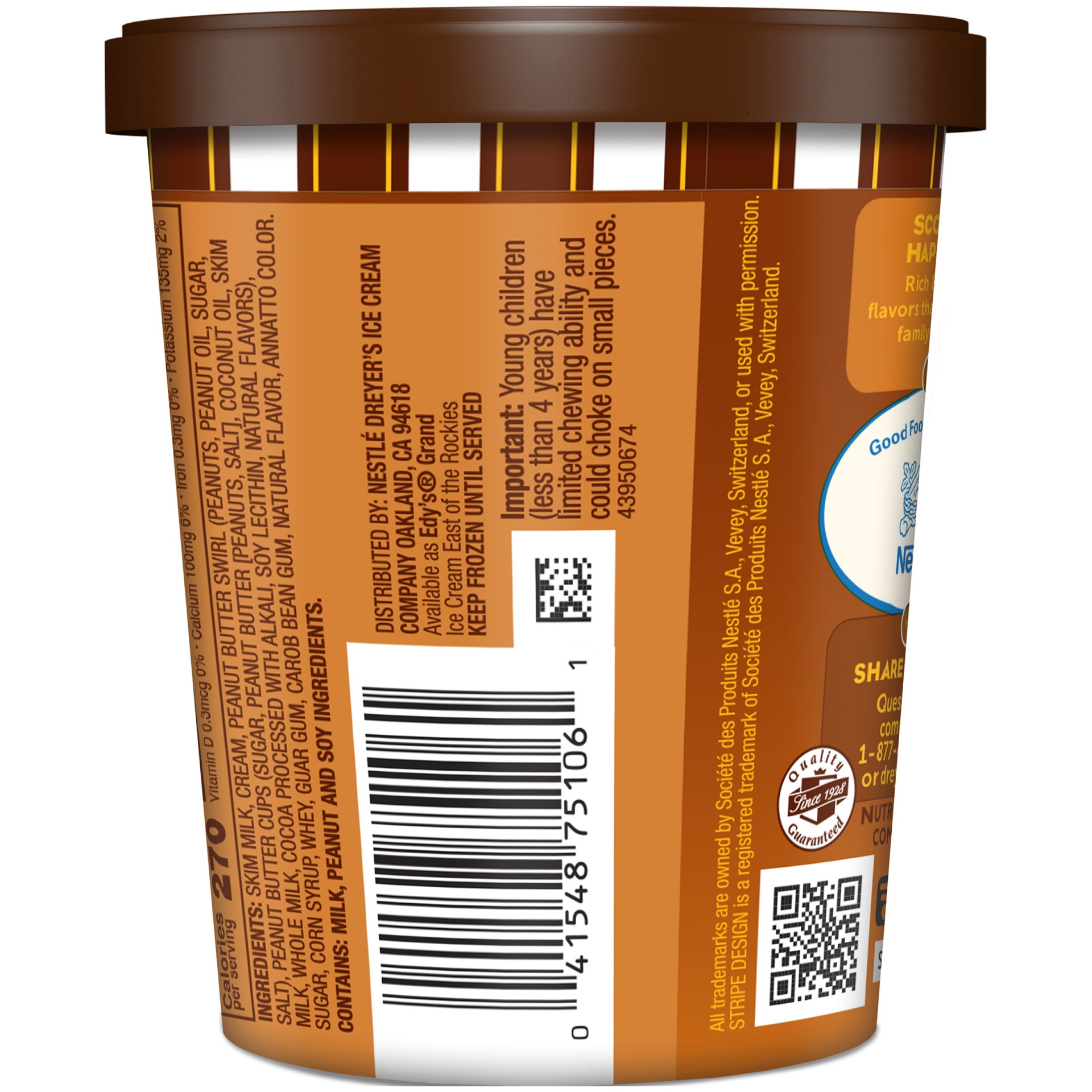 slide 2 of 6, Edy's/Dreyer's Peanut Butter Fun Flavors Cups, 5.8 oz