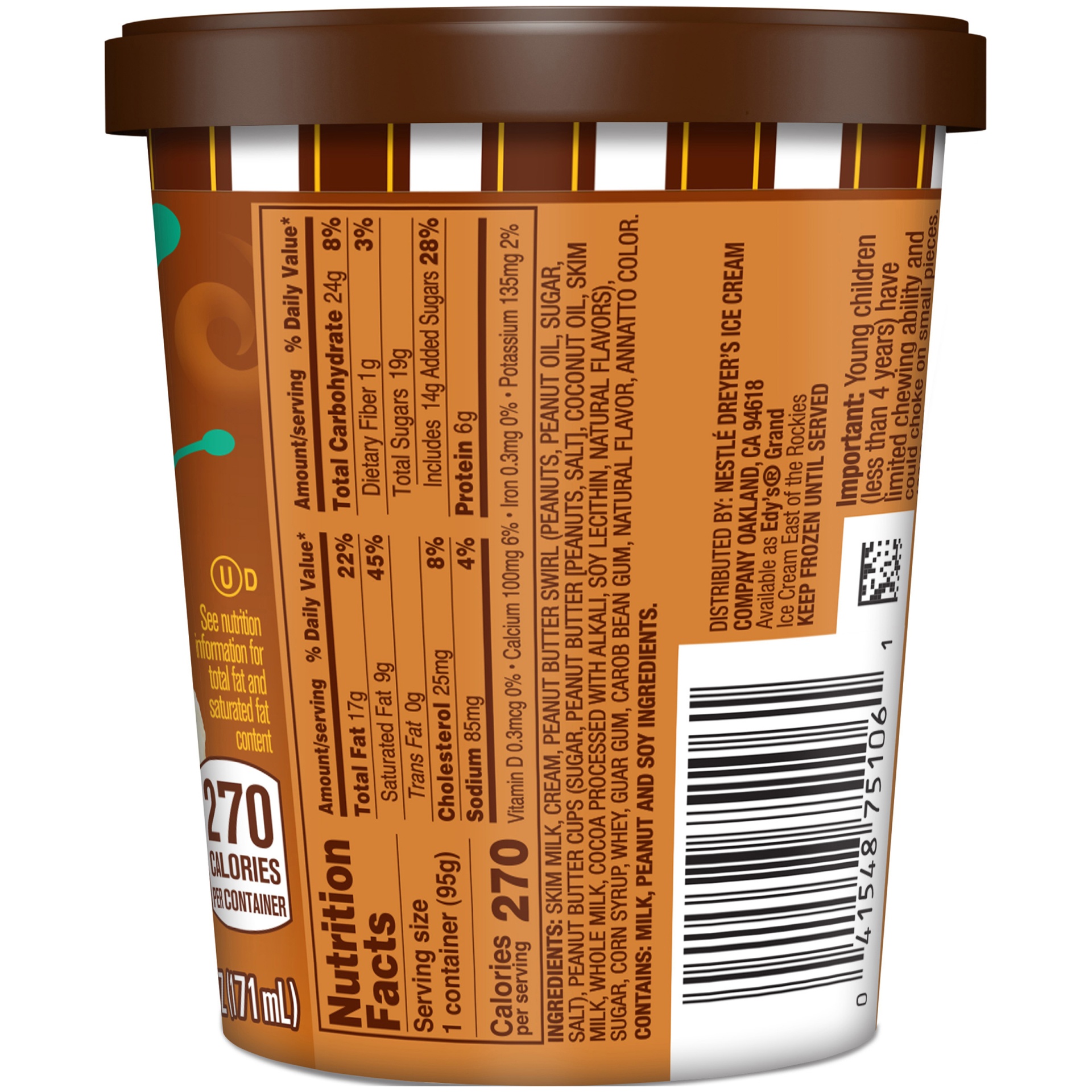 slide 4 of 6, Edy's/Dreyer's Peanut Butter Fun Flavors Cups, 5.8 oz