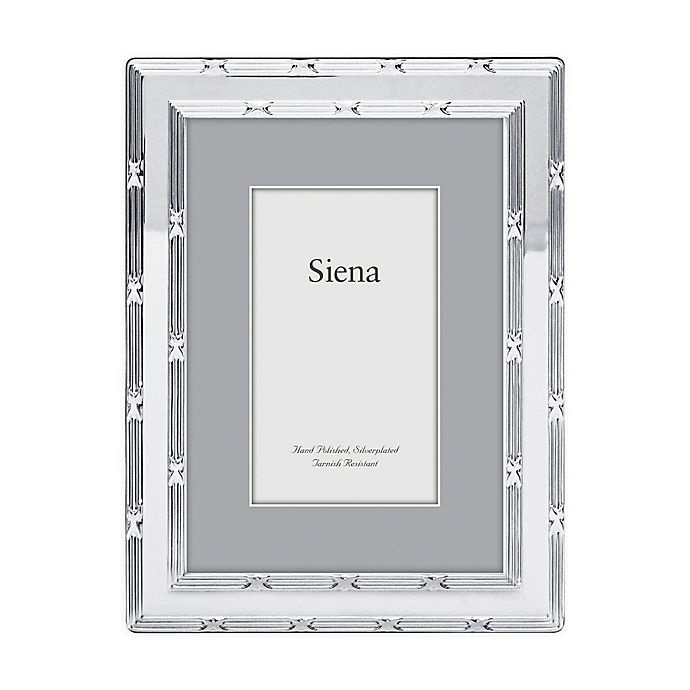 slide 1 of 1, Siena Reed and Ribbon Picture Frame - Silver, 4 in x 6 in