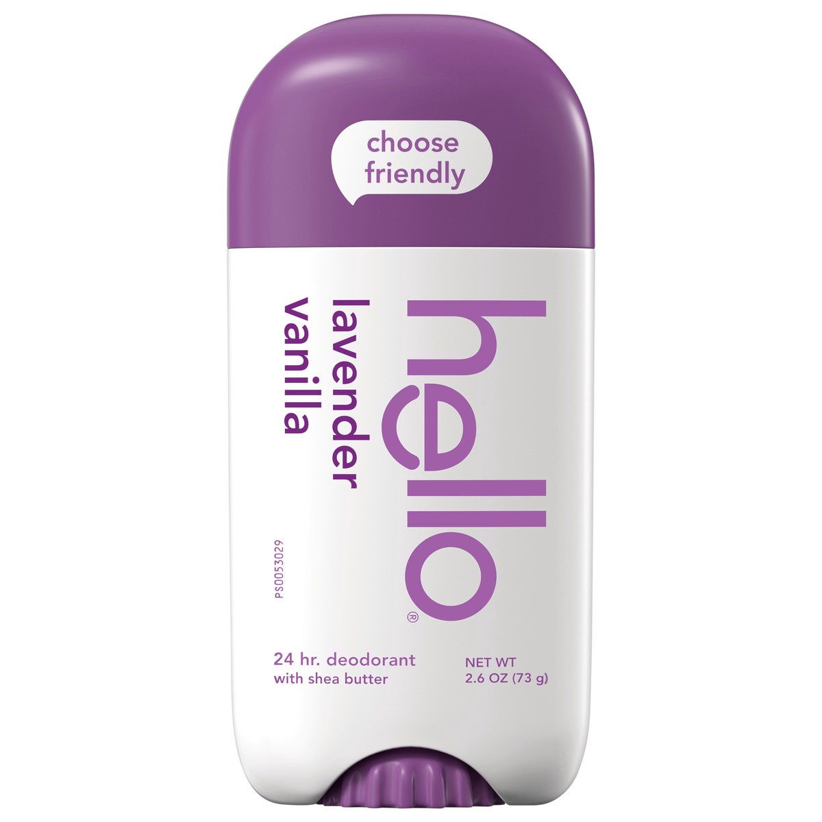 slide 1 of 12, hello Lavender Vanilla Aluminum Free Deodorant for Women and Men with Shea Butter, 24-Hour Freshness, Baking Soda Free Deodorant, Dermatologically Tested, 2.6 Oz. Stick, 2.6 oz