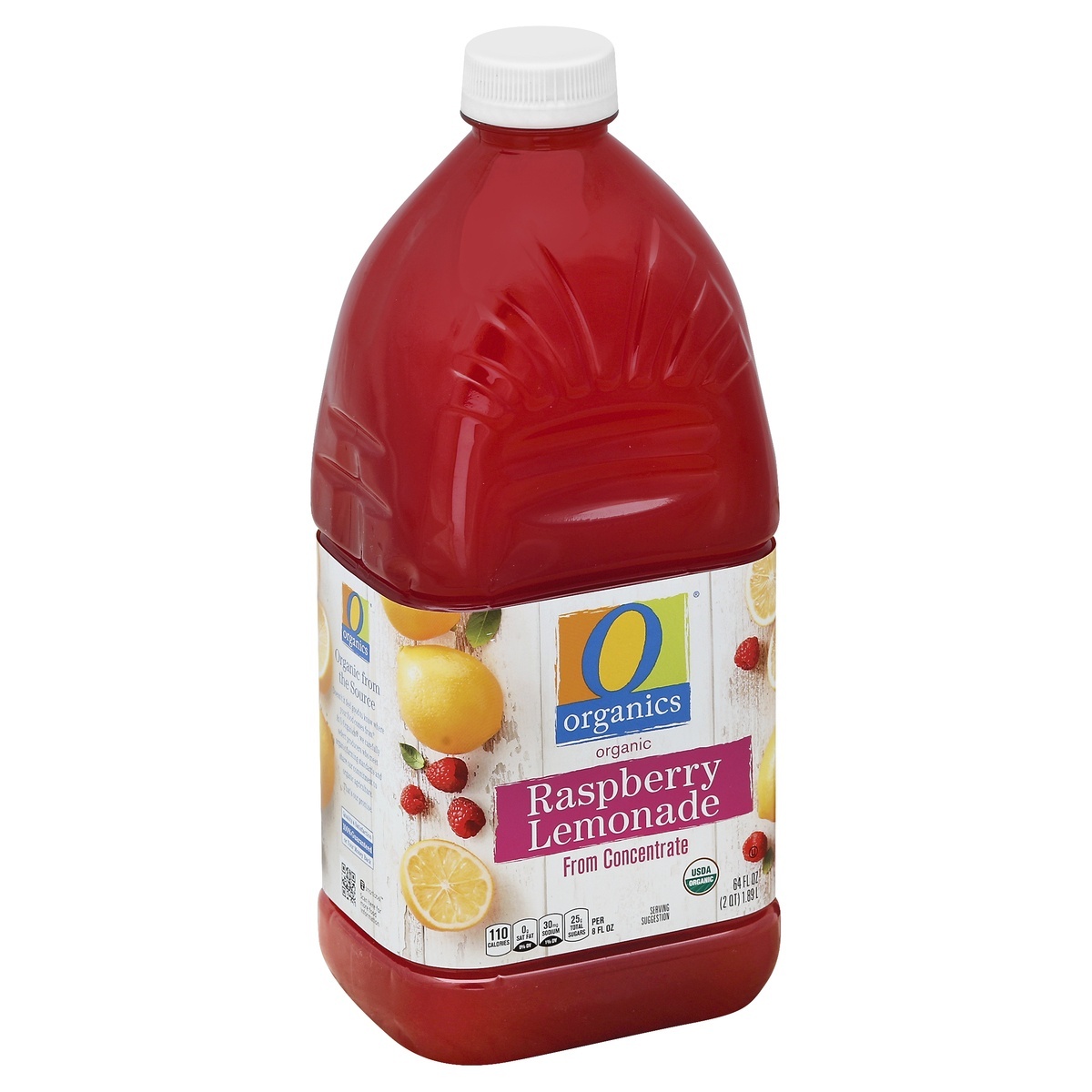 slide 1 of 1, O Organics Lemonade, Organic, Raspberry, 64 oz