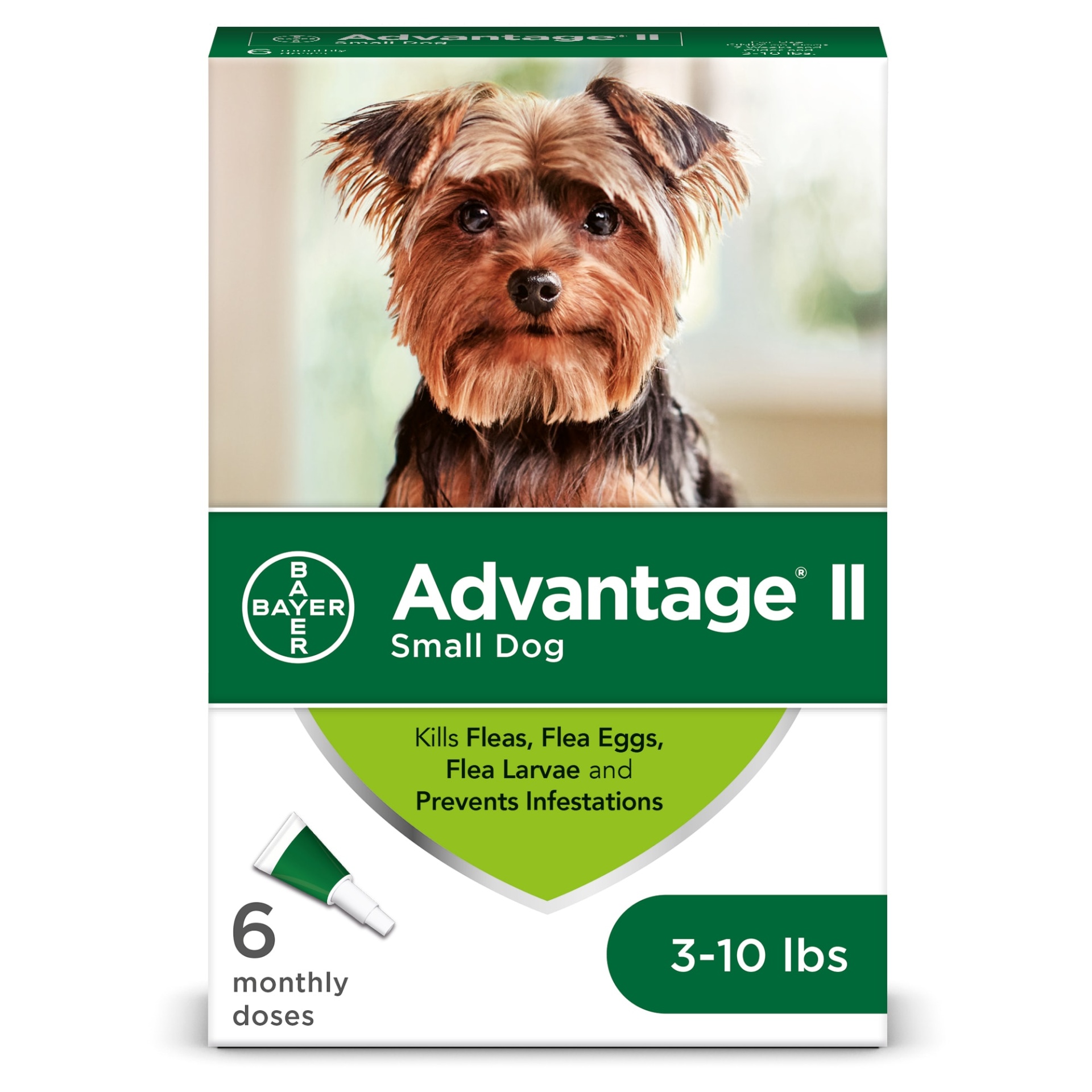 slide 1 of 1, advantage II Once-A-Month Topical Flea Treatment for Dogs & Puppies 3 to, 6 ct