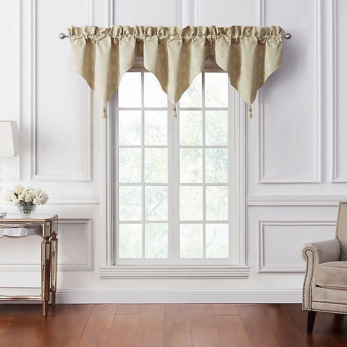 slide 1 of 2, Waterford Annalise Ascot Window Valance - Gold, 1 ct