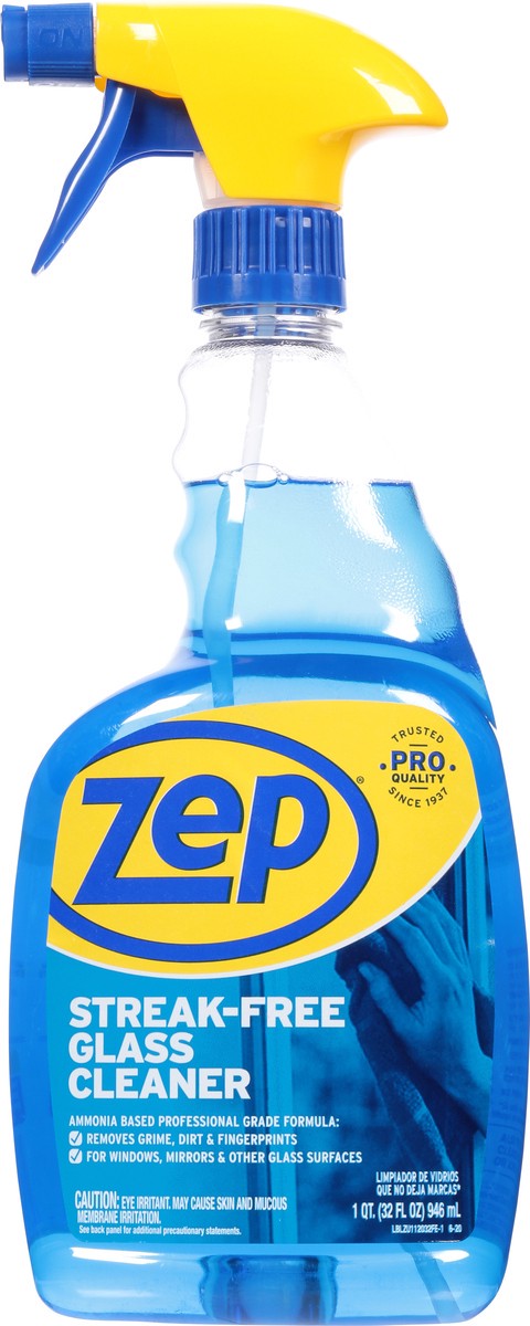 slide 3 of 11, Zep Streak-Free Glass Cleaner 1 qt Bottle, 1 qt