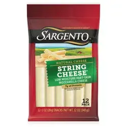 Sargento Natural String Cheese Snacks, 12-Count