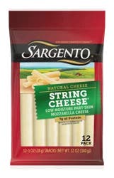 Sargento Natural String Cheese Snacks, 12oz., 12-Count