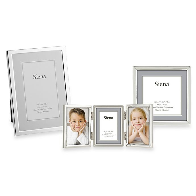 slide 1 of 1, Siena Silver Plated Narrow Plain Picture Frame, 5 in x 7 in