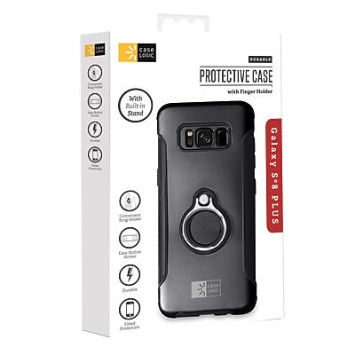 slide 1 of 1, Case Logic Galaxy S9 Metallic Ring Case Black, 1 ct