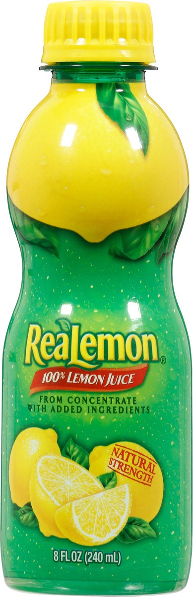 slide 1 of 2, ReaLemon Lemon 100% Juice 8 fl oz, 8 fl oz