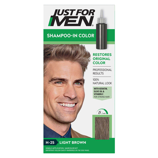 slide 1 of 1, Just for Men Haircolor - Light Brown H-25, 1 ct