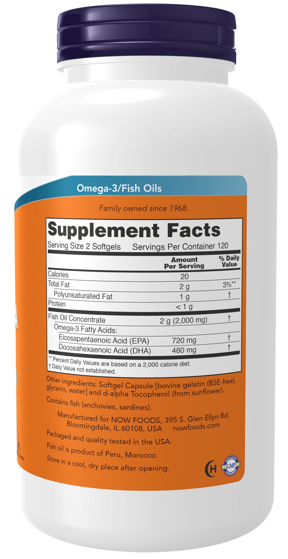 slide 4 of 4, NOW Super Omega EPA Fish Oil, Double Strength - 240 Softgels, 240 ct