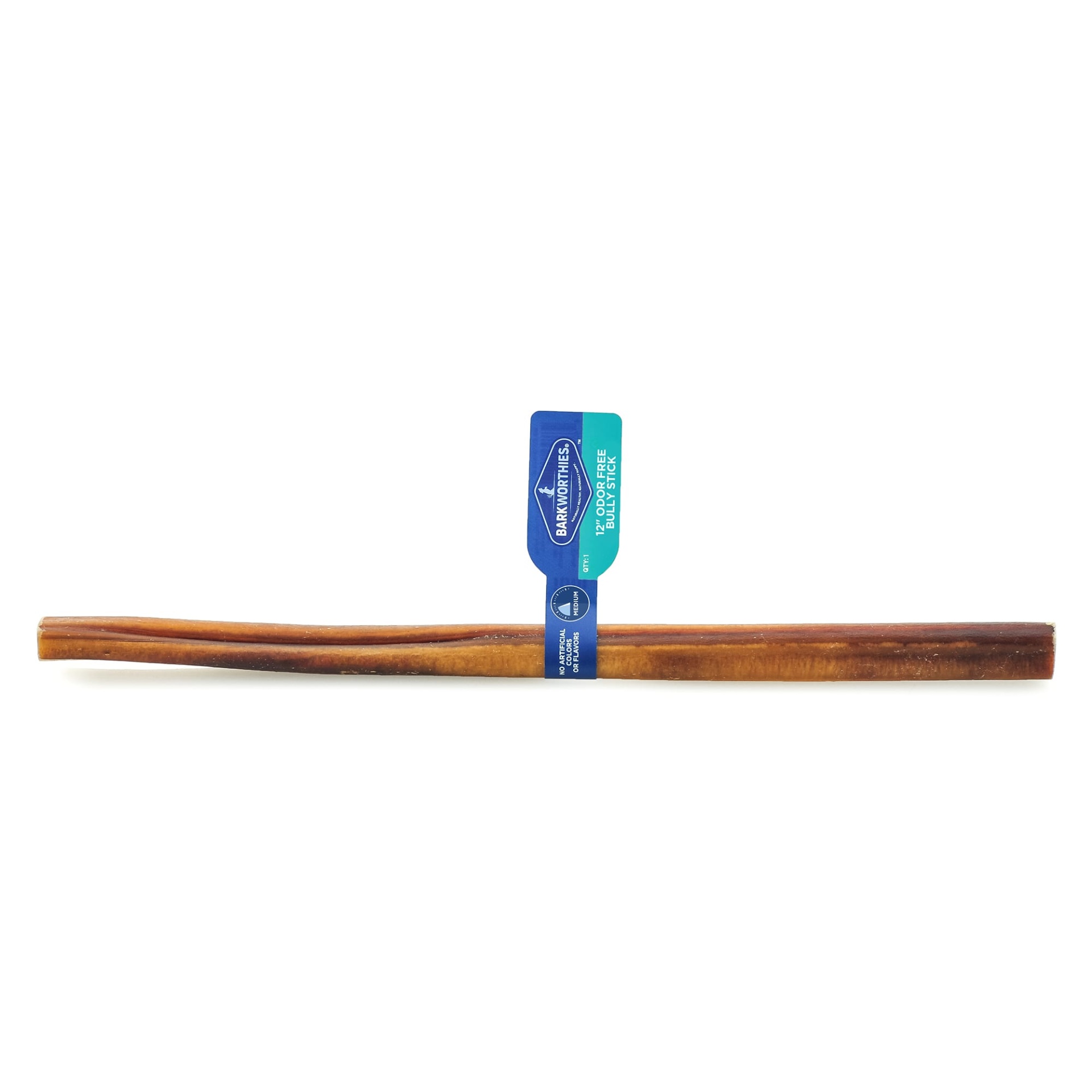 slide 1 of 1, Barkworthies Odor Free Double Cut Dog Bully Stick, 0.08 lb