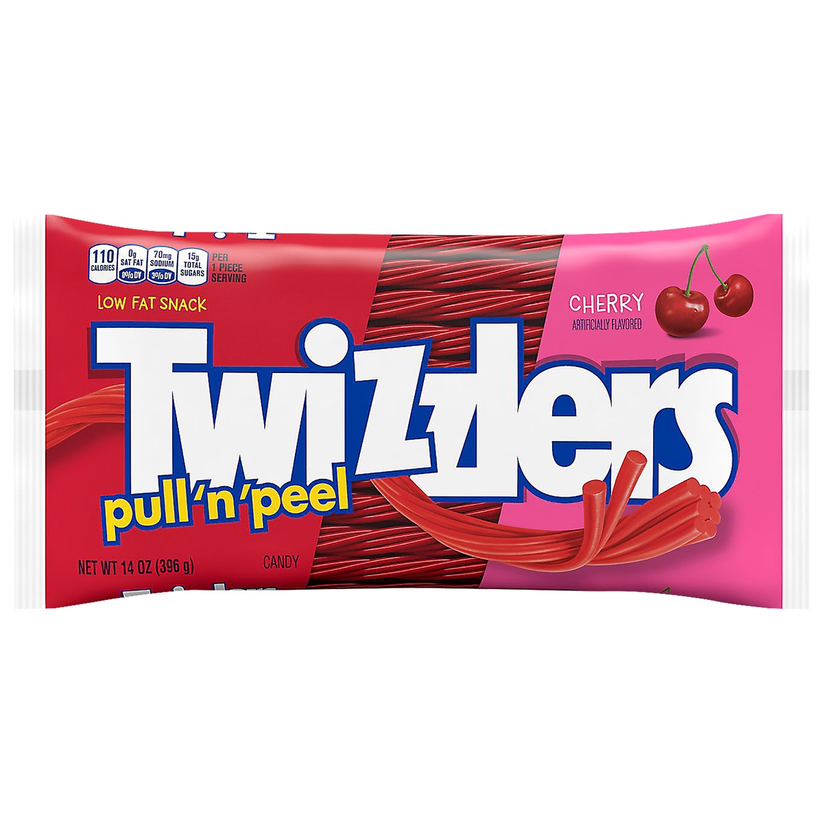 slide 1 of 5, Twizzlers Cherry Pull-N-Peel Candy, 14 oz