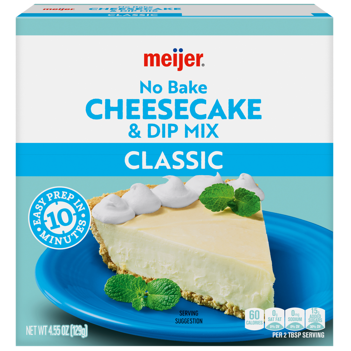 slide 1 of 3, Meijer No Bake Classic Cheesecake Dip Mix, 4.55 oz