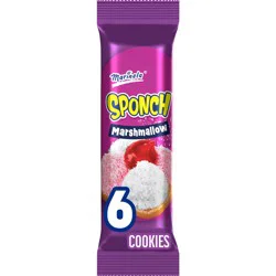 Marinela Sponch Coconut and Strawberry Marshmallow Cookies, 6 count, Cookies, 3.17 oz Bag