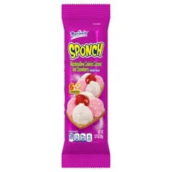 Marinela Sponch Coconut and Strawberry Marshmallow Cookies, 6 count, Cookies, 3.17 oz Bag