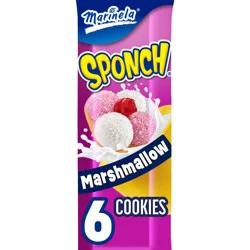 Marinela Sponch Coconut and Strawberry Marshmallow Cookies, 6 count, Cookies, 3.17 oz Bag