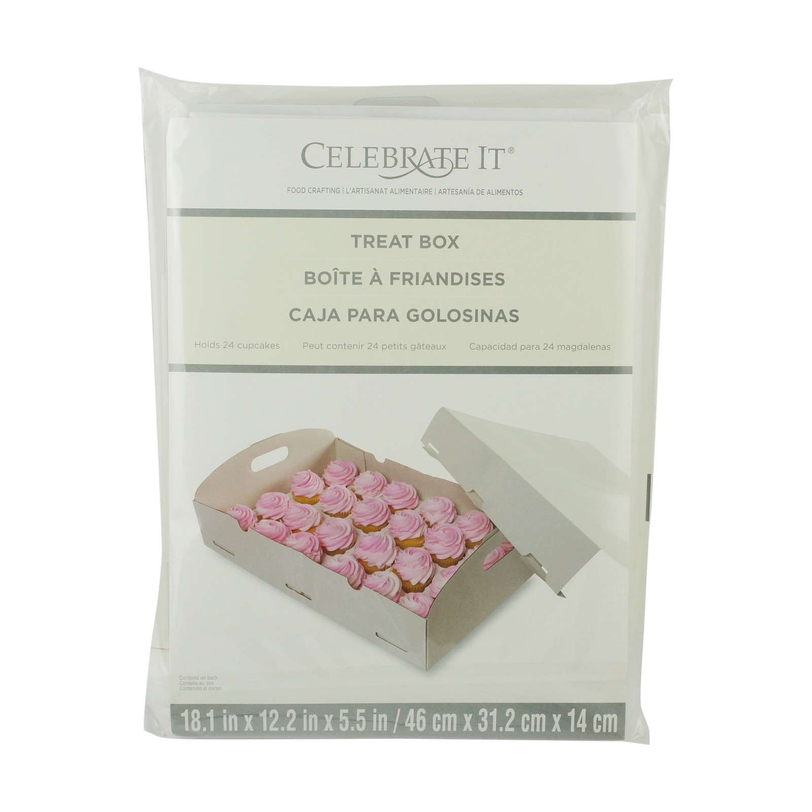 slide 2 of 6, Cupcake Treat Box By Celebrate It, 18.1 in x 12.2 in x 5.5 in