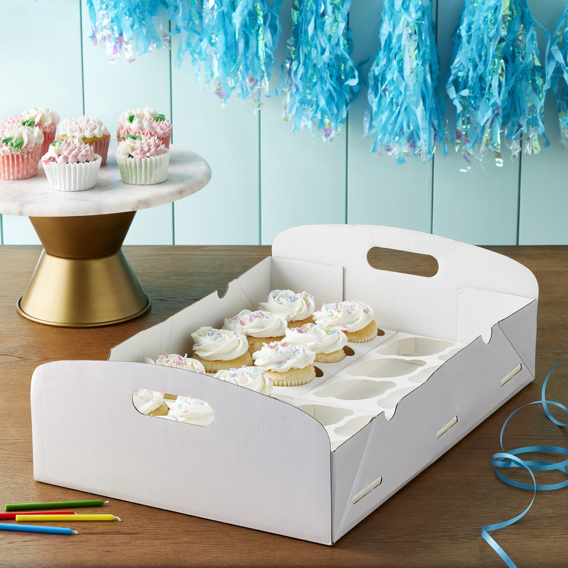 slide 3 of 6, Cupcake Treat Box By Celebrate It, 18.1 in x 12.2 in x 5.5 in
