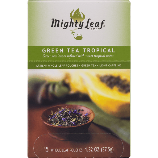 slide 4 of 8, Mighty Leaf Tropical Green Tea, 15 ct