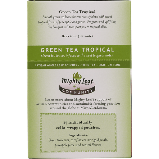slide 6 of 8, Mighty Leaf Tropical Green Tea, 15 ct