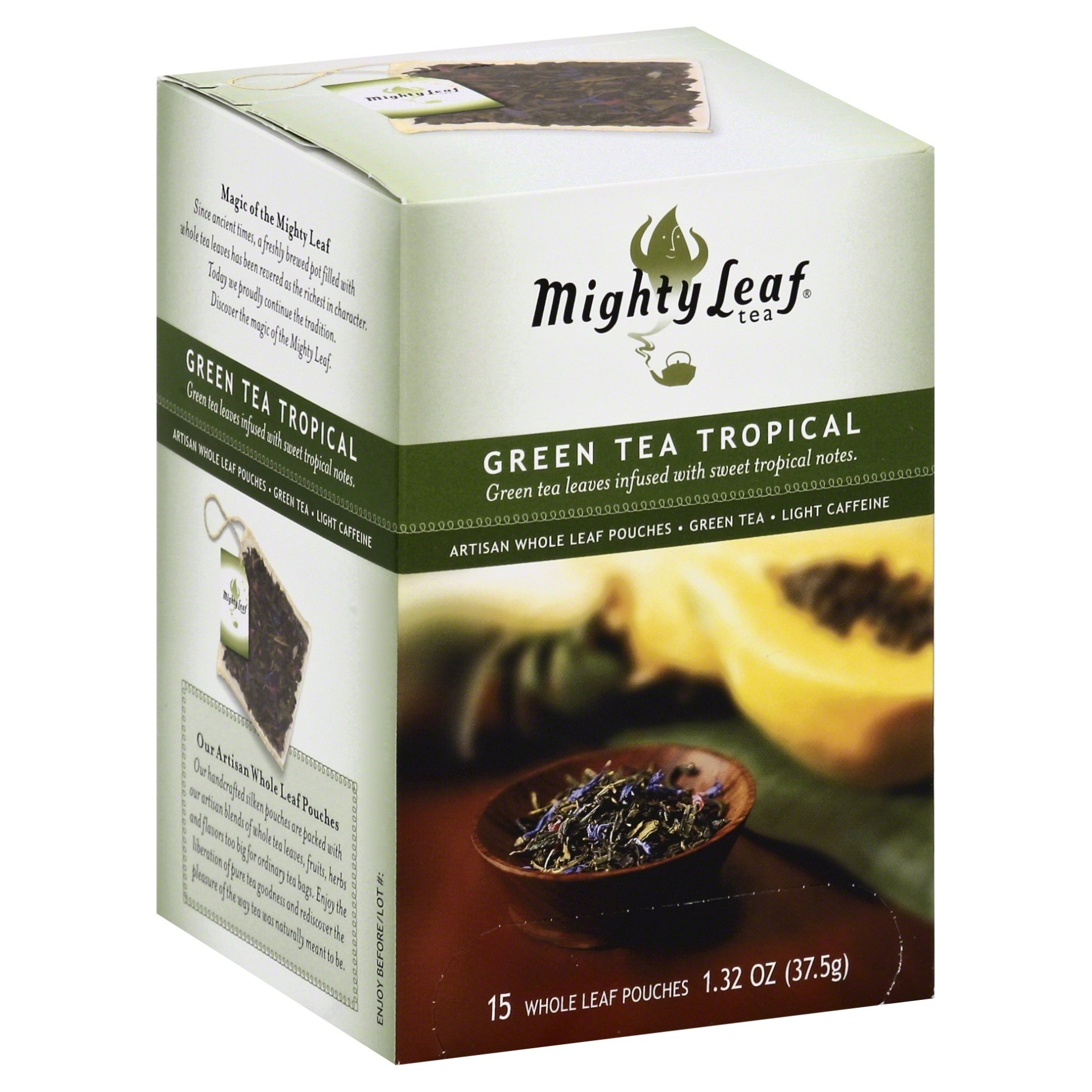 slide 1 of 8, Mighty Leaf Tropical Green Tea, 15 ct