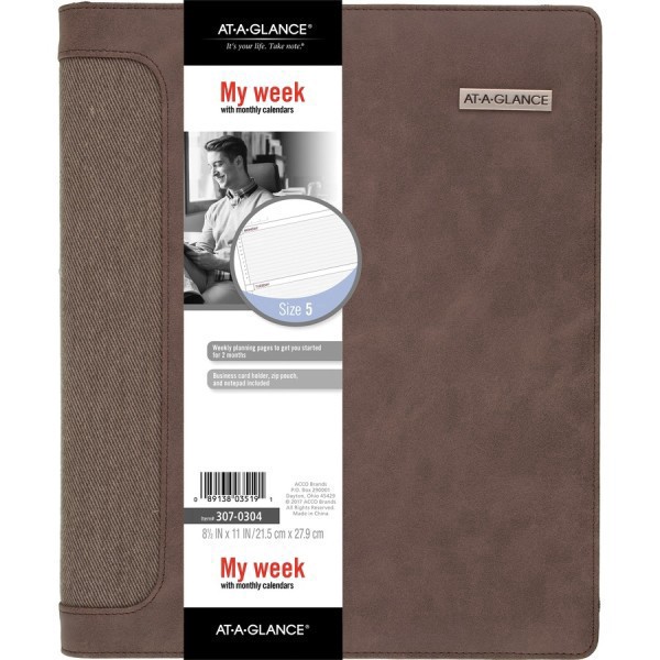 slide 4 of 10, Day Runner Harrison Brown Express Planner, 1 ct