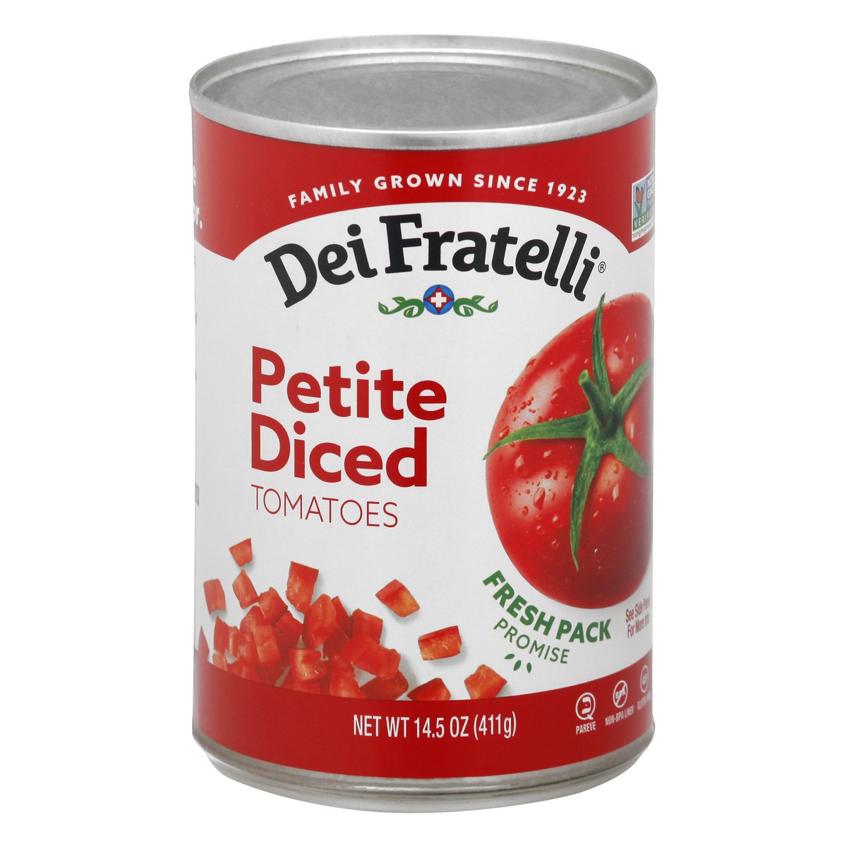 slide 11 of 12, Dei Fratelli Tomato Petite Diced, 14.5 oz