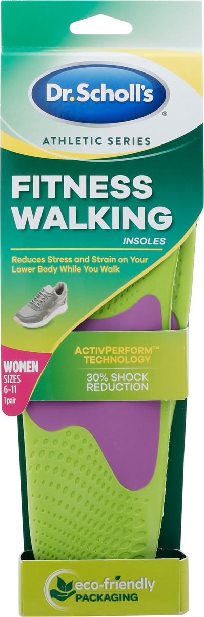 slide 1 of 2, Dr. Scholl's Athletic Series Fitness Walking Women's Insoles, 6 ct; 11