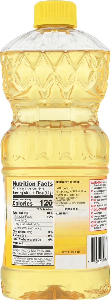 slide 9 of 9, Crisco Pure Corn Oil, 40 fl oz, 40 fl oz