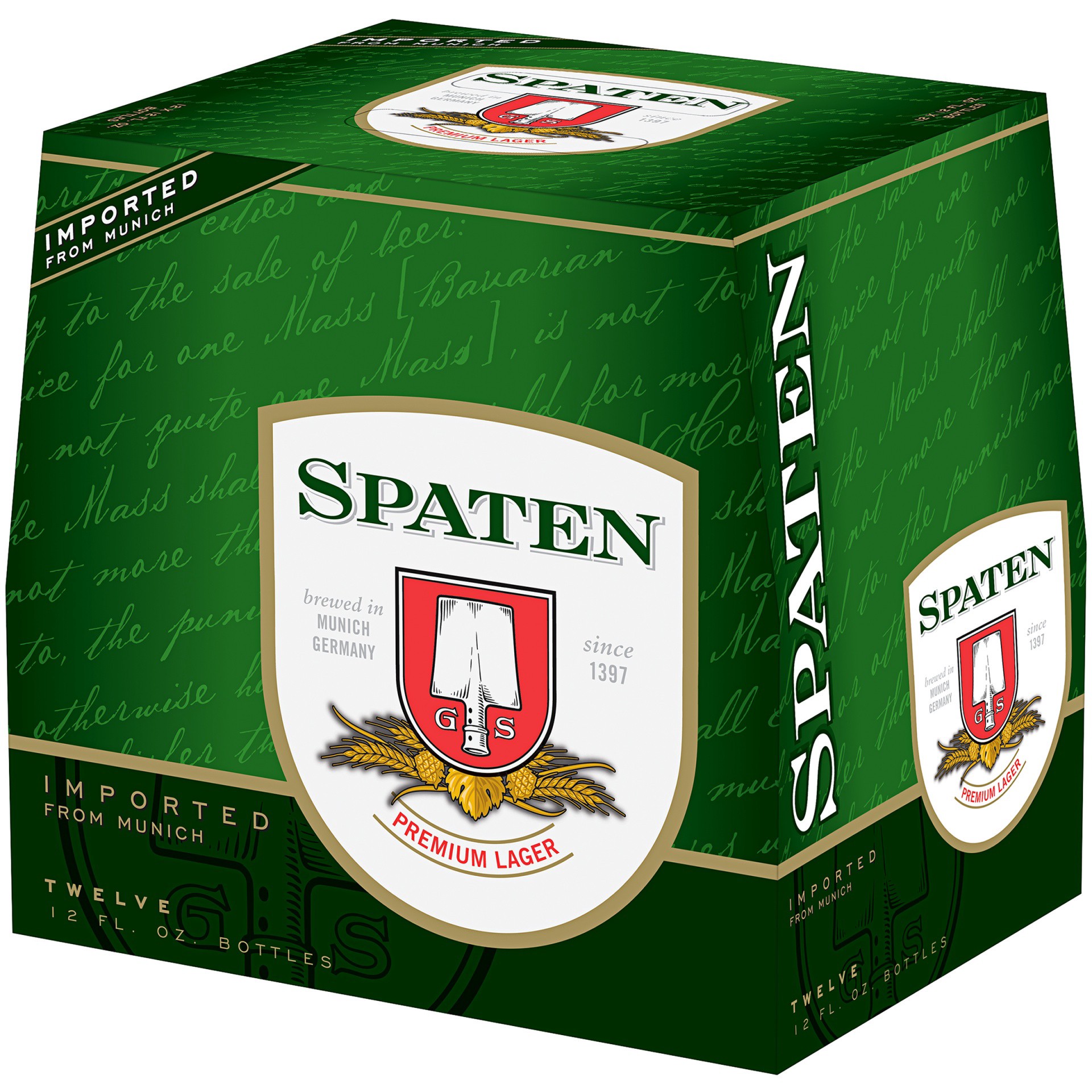 slide 2 of 3, Spaten-Franziskaner-Bräu Spaten Premium Pilsner, 12 pk 12 fl. oz. Bottles, 12 ct; 12 fl oz