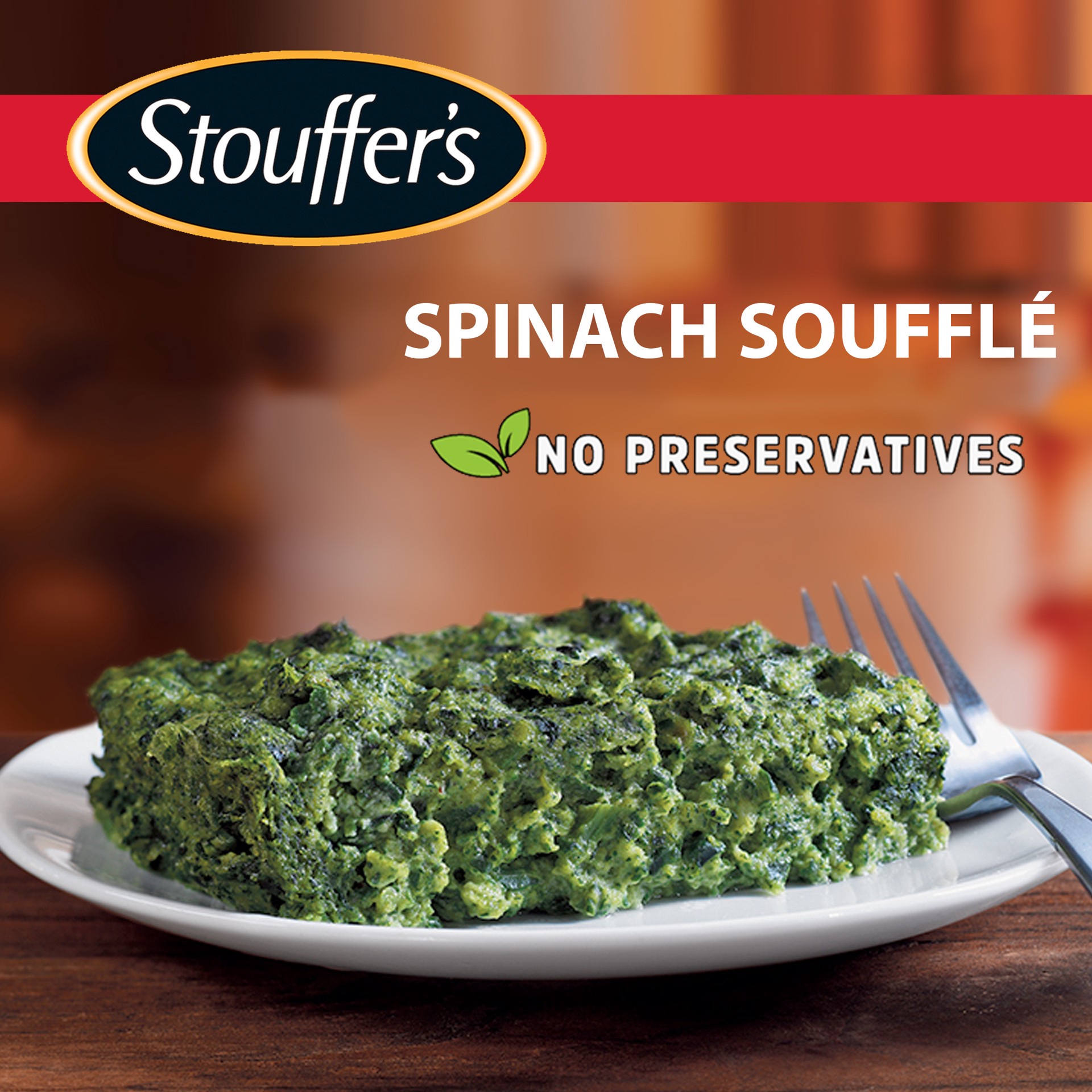 slide 1 of 14, Stouffer's Spinach Souffle Frozen Side Dish, 12 oz