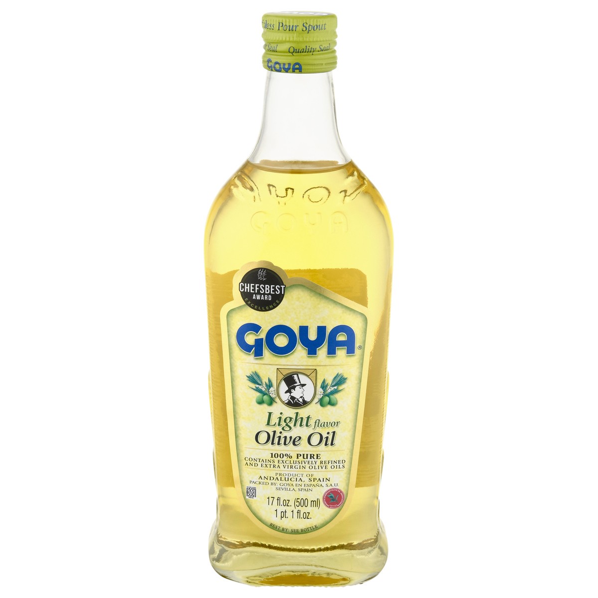 slide 2 of 4, Goya Light Flavor Olive Oil 17 fl oz, 17 fl oz