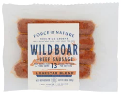Force of Nature Wild Boar & Beef Sausage Link Lonestar Blend