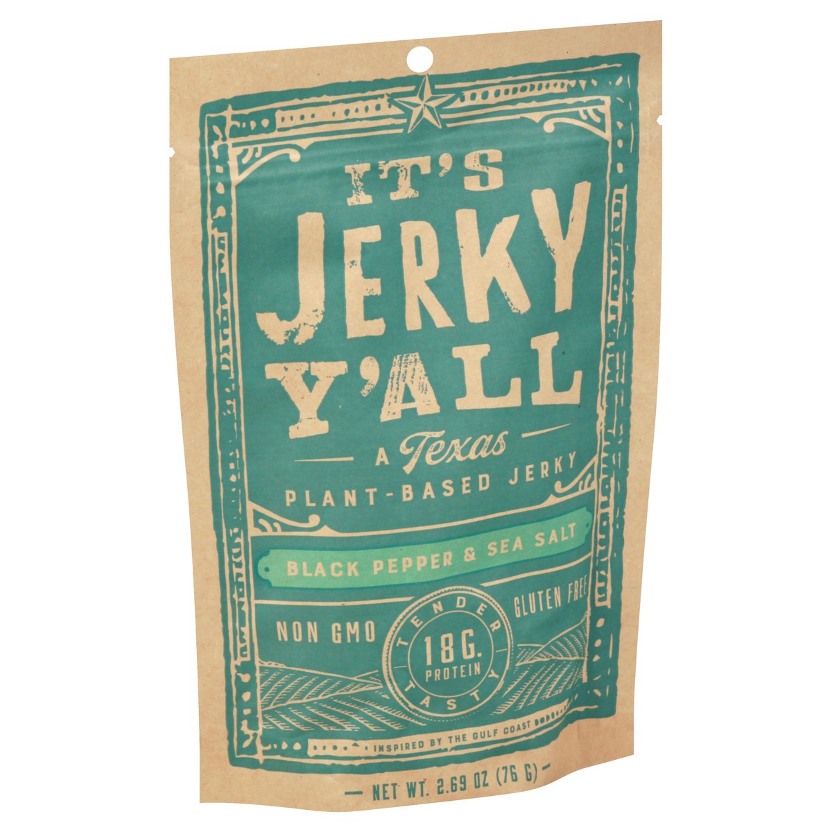 slide 5 of 9, Its Jerky Y All Plant-Based Black Pepper & Sea Salt Jerky 2.69 oz, 2.69 oz