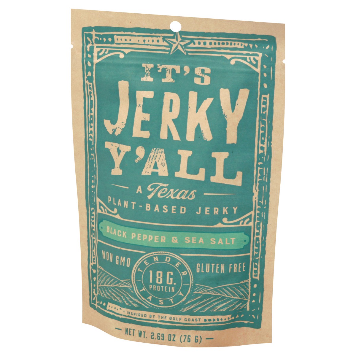 slide 9 of 9, Its Jerky Y All Plant-Based Black Pepper & Sea Salt Jerky 2.69 oz, 2.69 oz