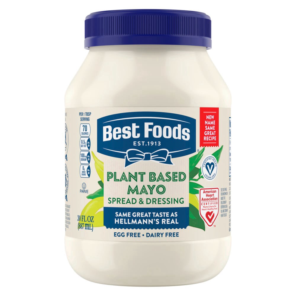 slide 2 of 2, Best Foods Plant Based Mayo Spread & Dressing, 30 fl oz