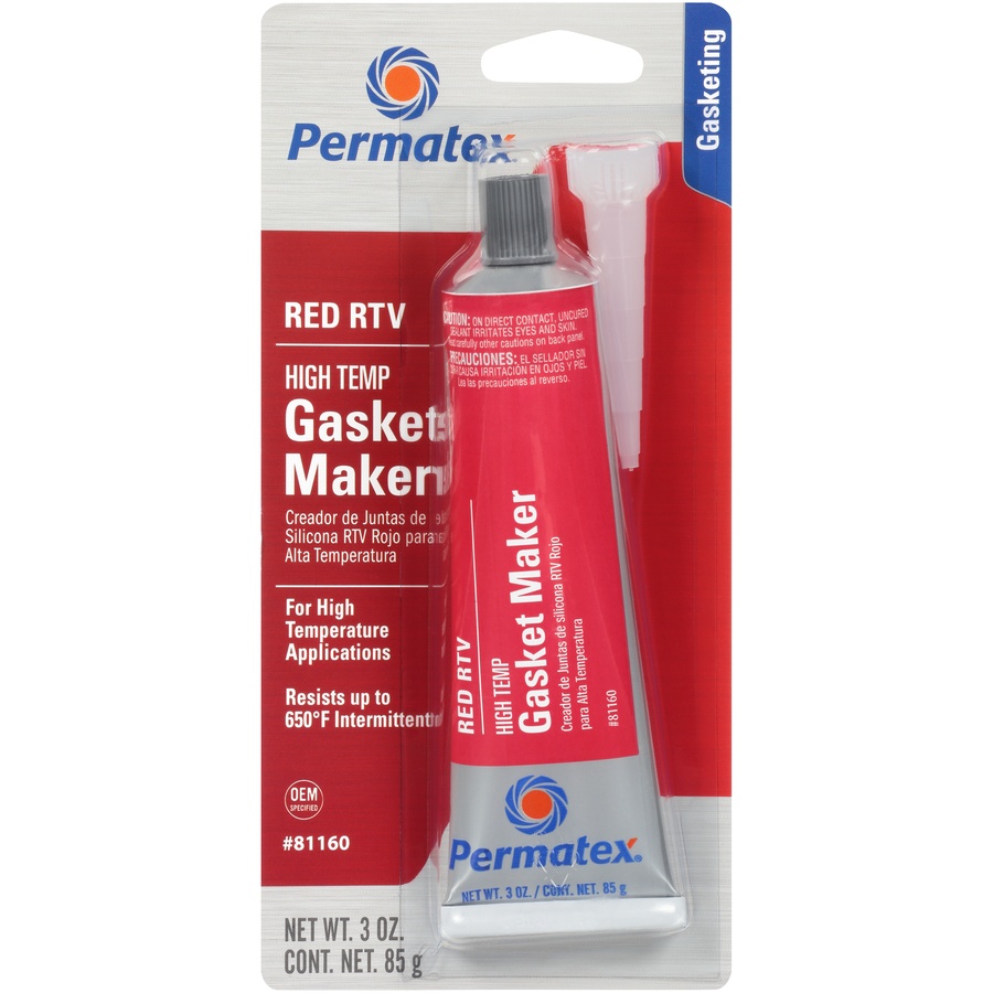 slide 1 of 4, Permatex High-Temp Red Rtv Silicone Gasket Maker, 1 ct