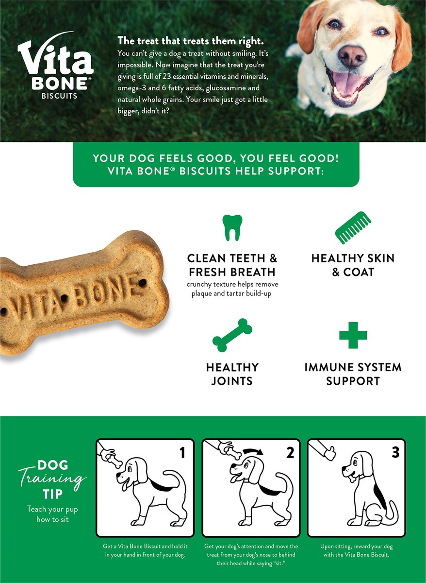 slide 3 of 8, Vita Bone Biscuits Treats for Dogs Large 56 oz, 56 oz