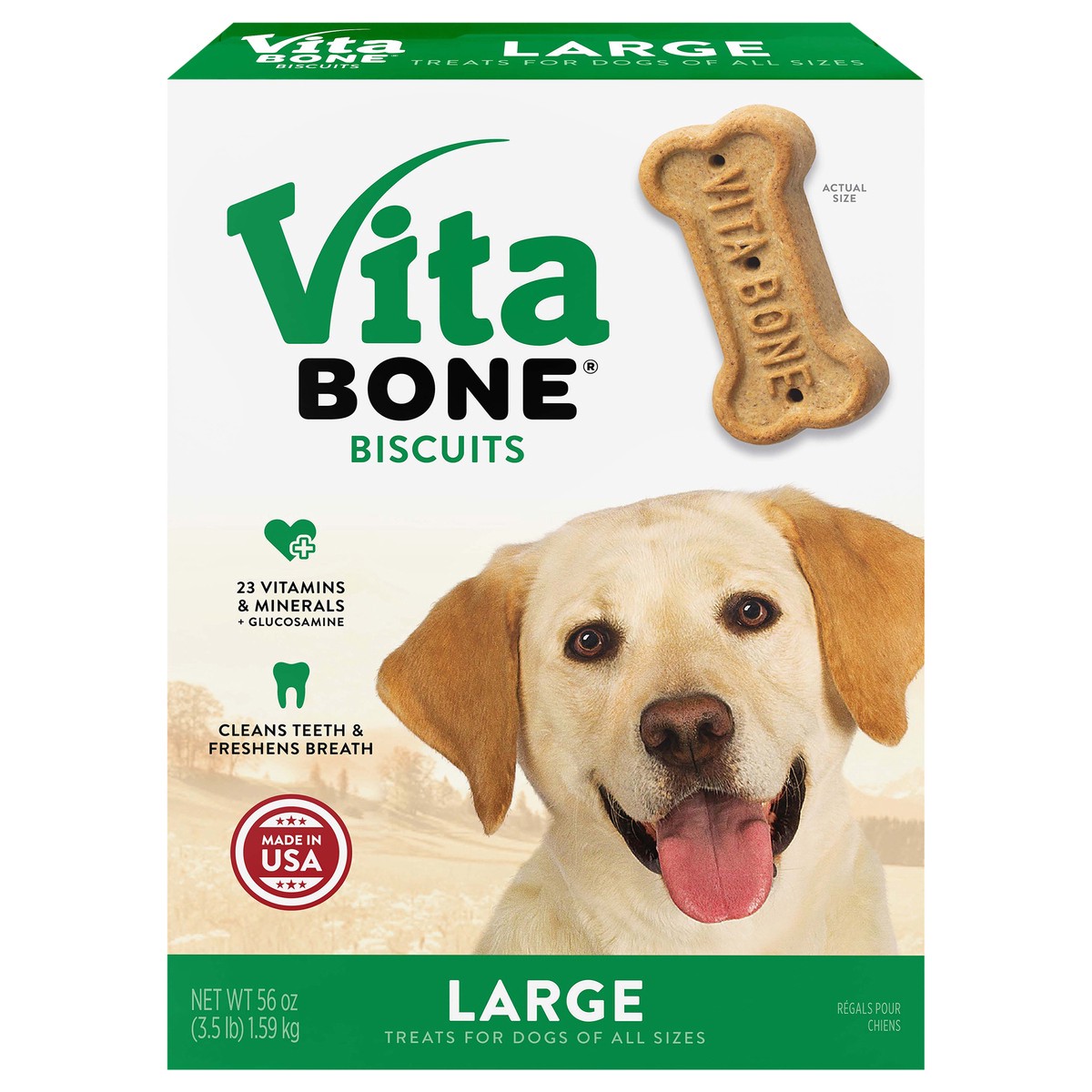 slide 1 of 8, Vita Bone Biscuits Treats for Dogs Large 56 oz, 56 oz