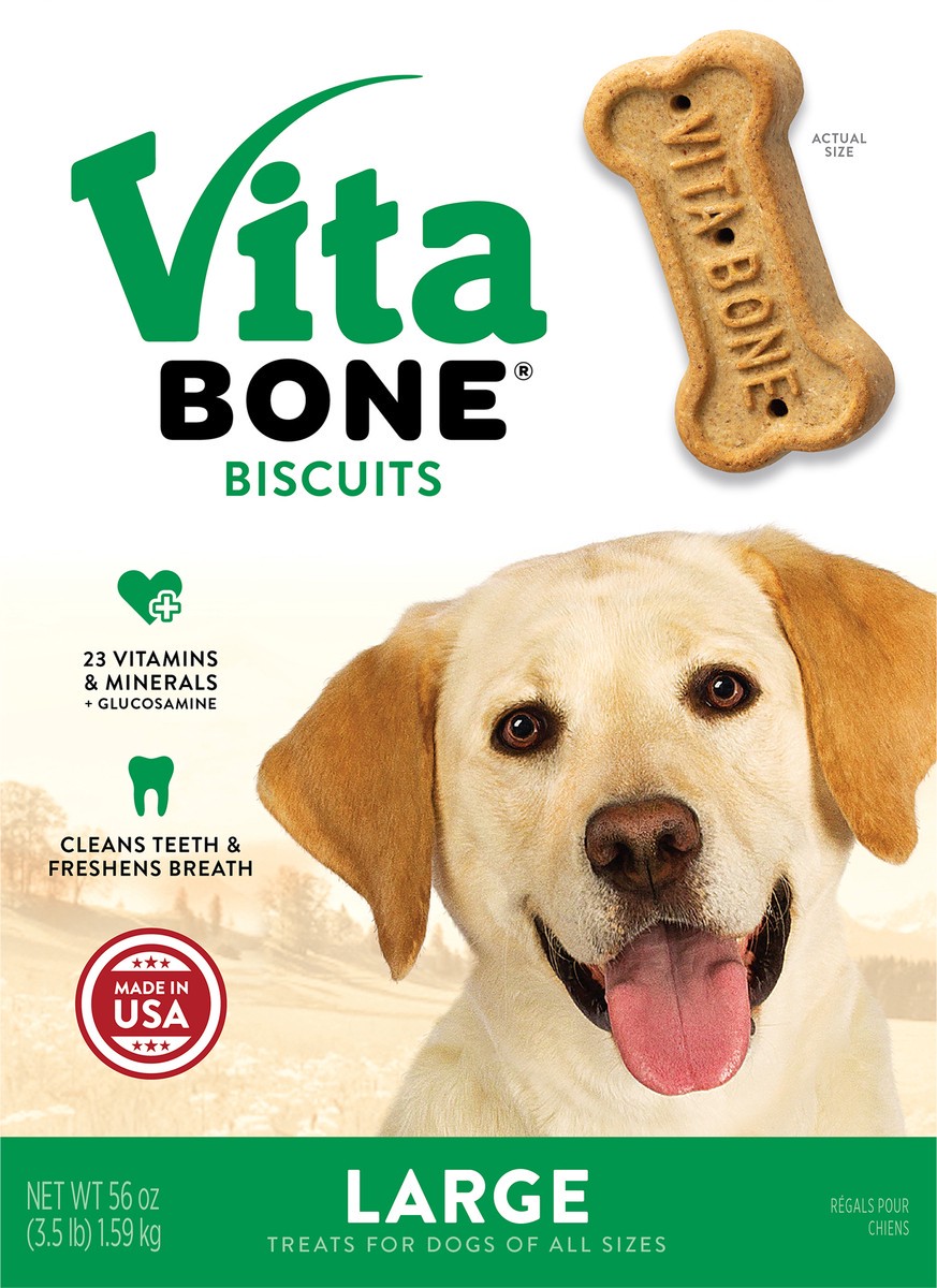 slide 5 of 8, Vita Bone Biscuits Treats for Dogs Large 56 oz, 56 oz