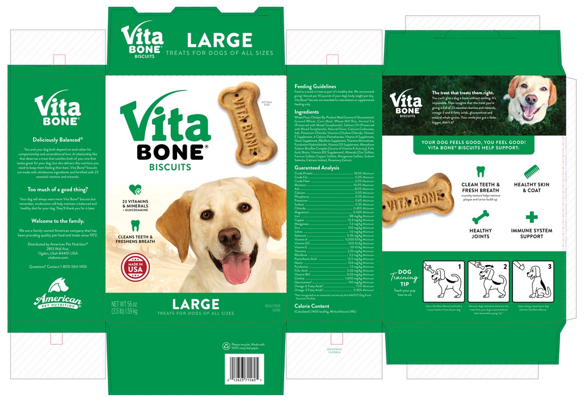 slide 2 of 8, Vita Bone Biscuits Treats for Dogs Large 56 oz, 56 oz